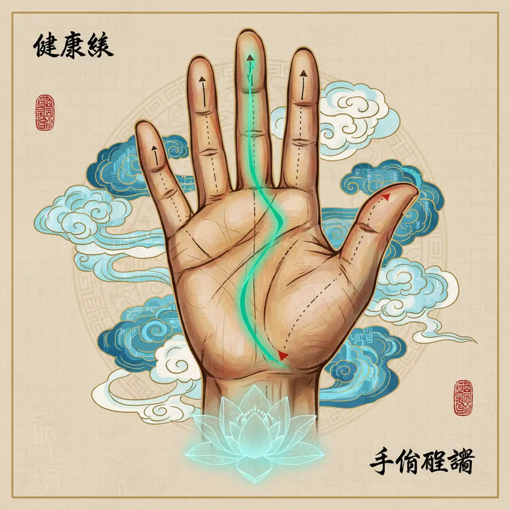 手相解讀 - 健康線