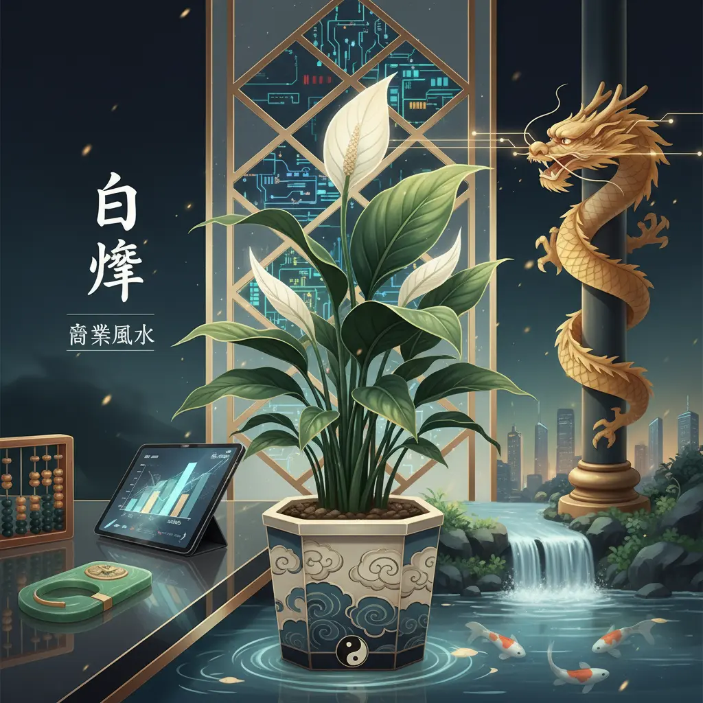 商業風水 - 白掌