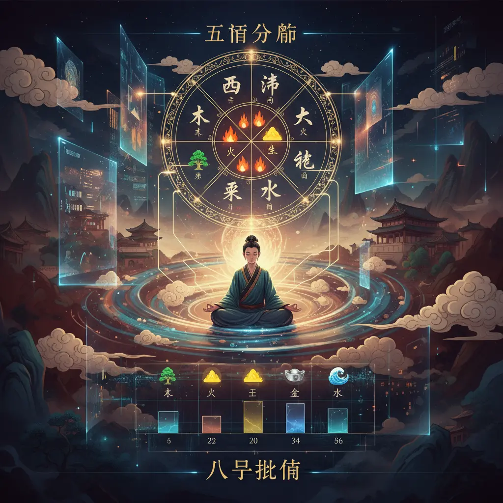 八字批命 - 五行分佈