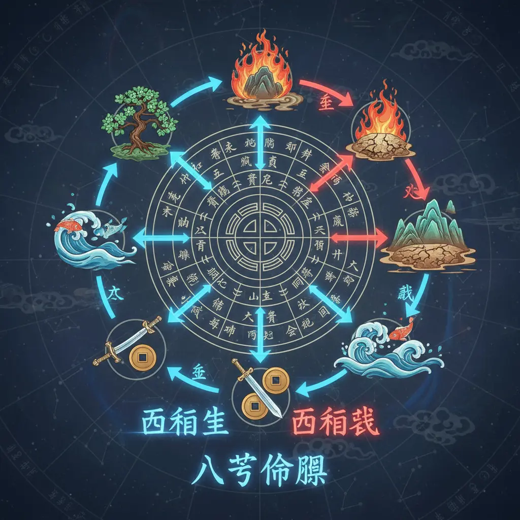 八字命盤 - 五行生剋