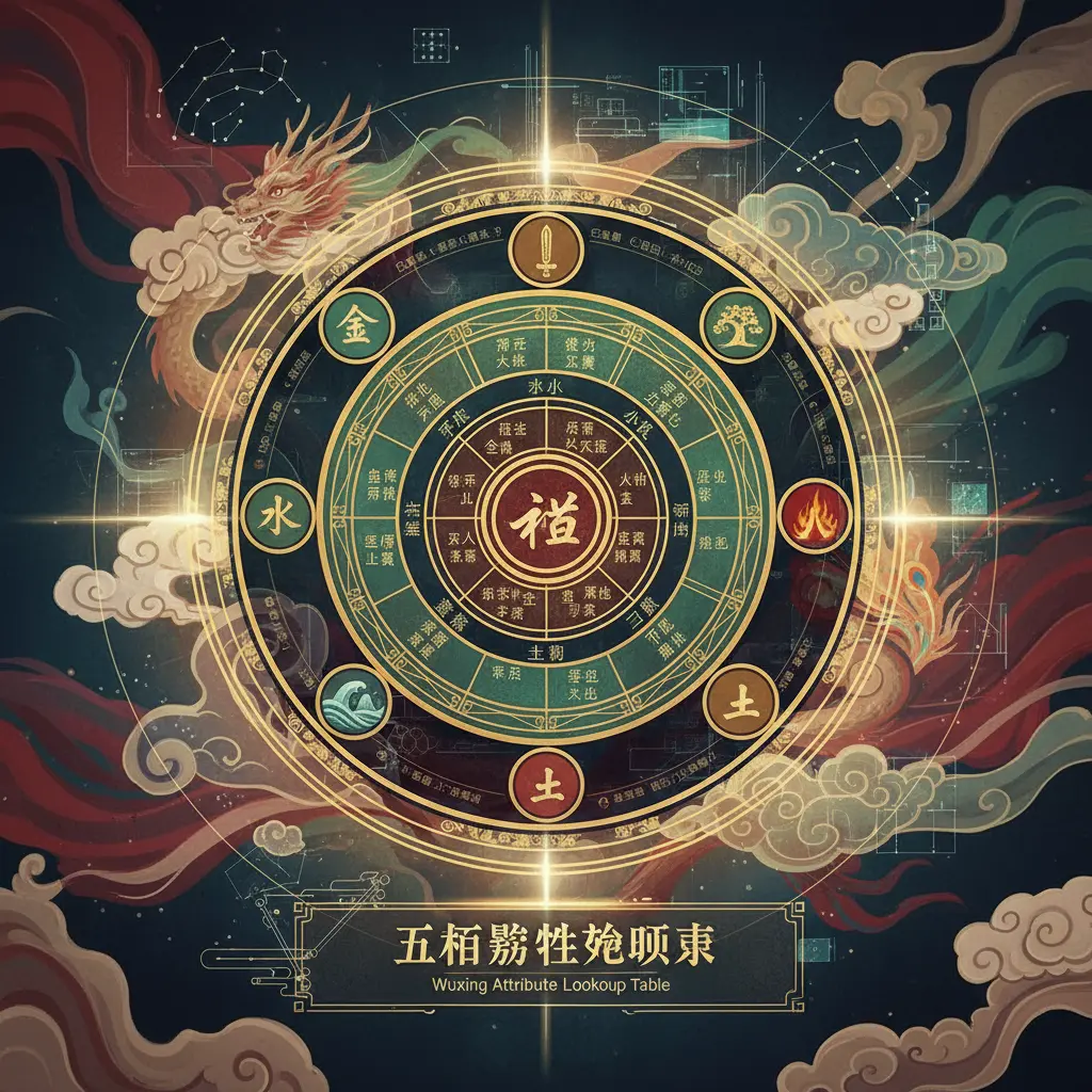 五行 - 五行屬性查詢表